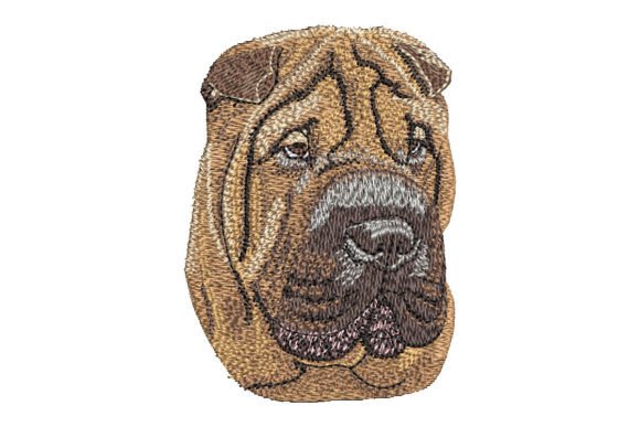 Chinese Shar-Pei Embroidery Design