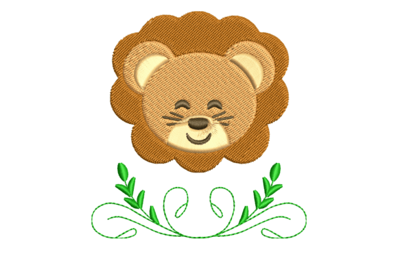 Cute Lion: A Charming Wild Animal Embroidery for Personalized Gifts