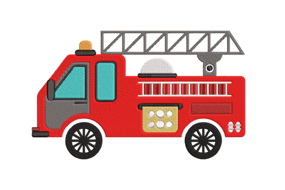 Fire Engine: A Heroic Embroidery Design Worth Your Thread