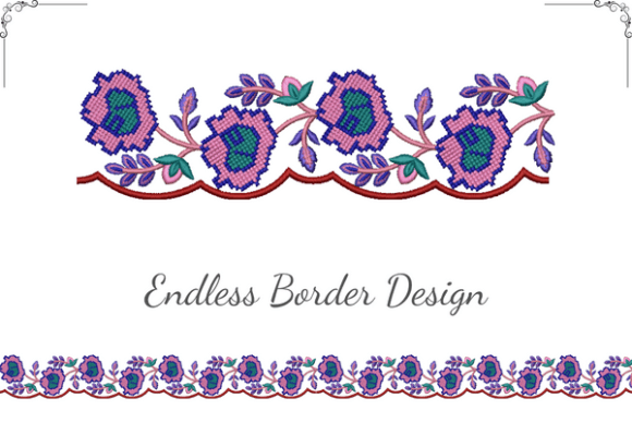 Rose Flower Border: A Thoughtful Embroidery Choice for Meaningful Gifts