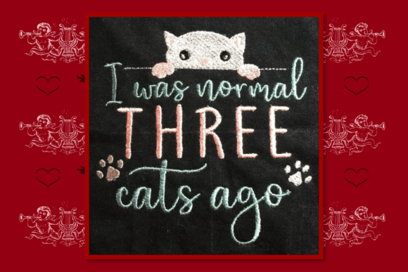 Three Cats Ago: A Charming Embroidery Design for Handmade Gifts